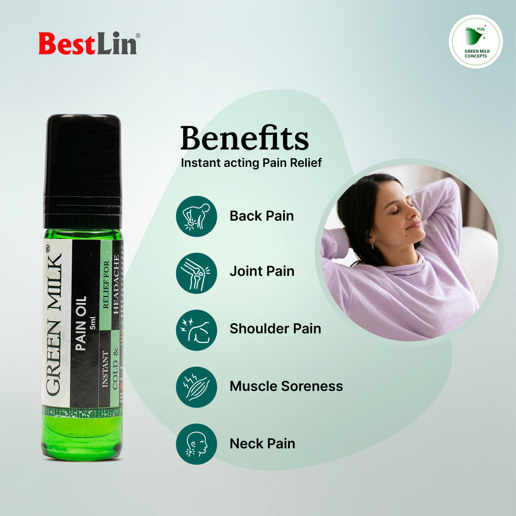 Green Milk Ayurvedic Oil (5ml) – Natural Support for Muscle & Joint Comfort
