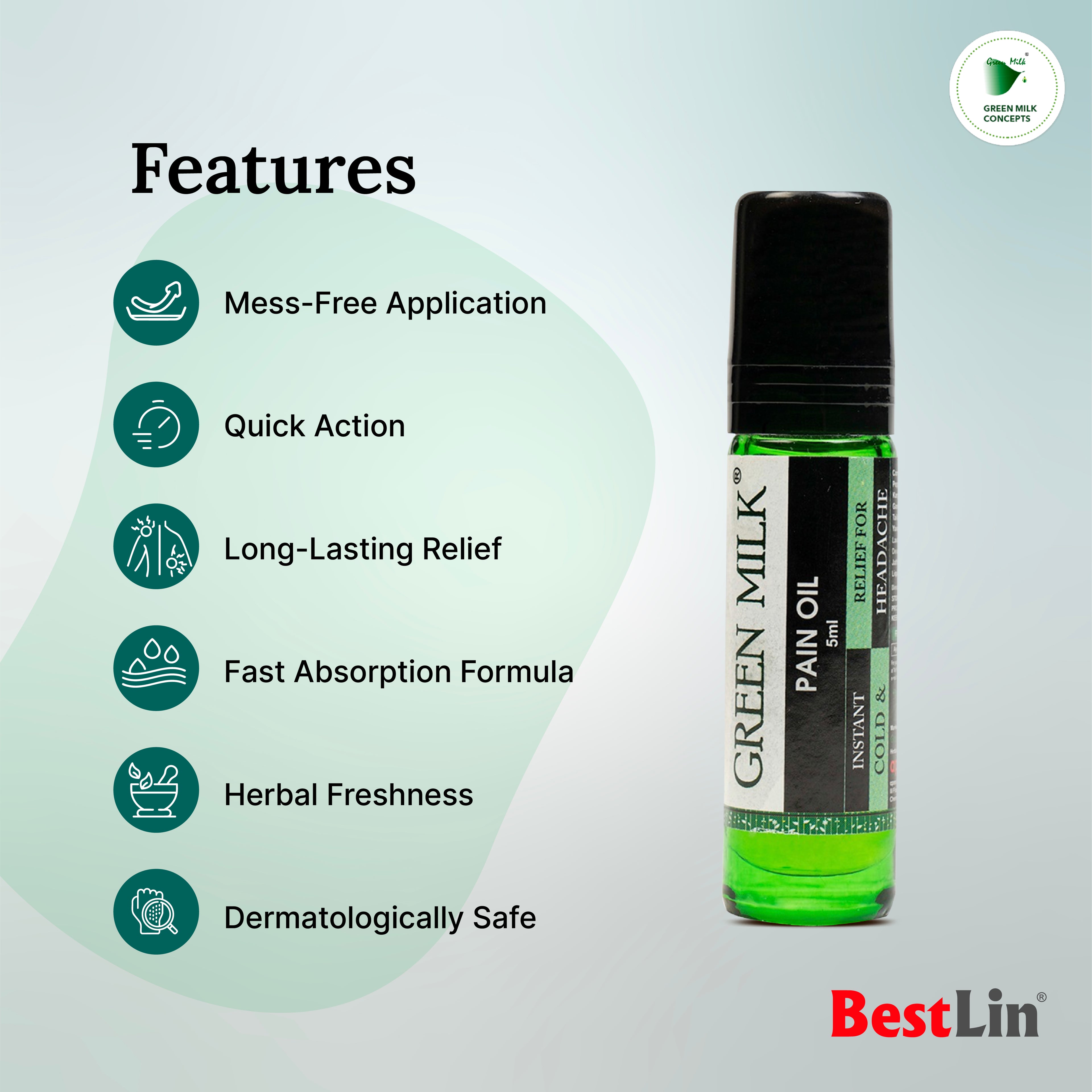 Green Milk Ayurvedic Oil (5ml) – Natural Support for Muscle & Joint Comfort