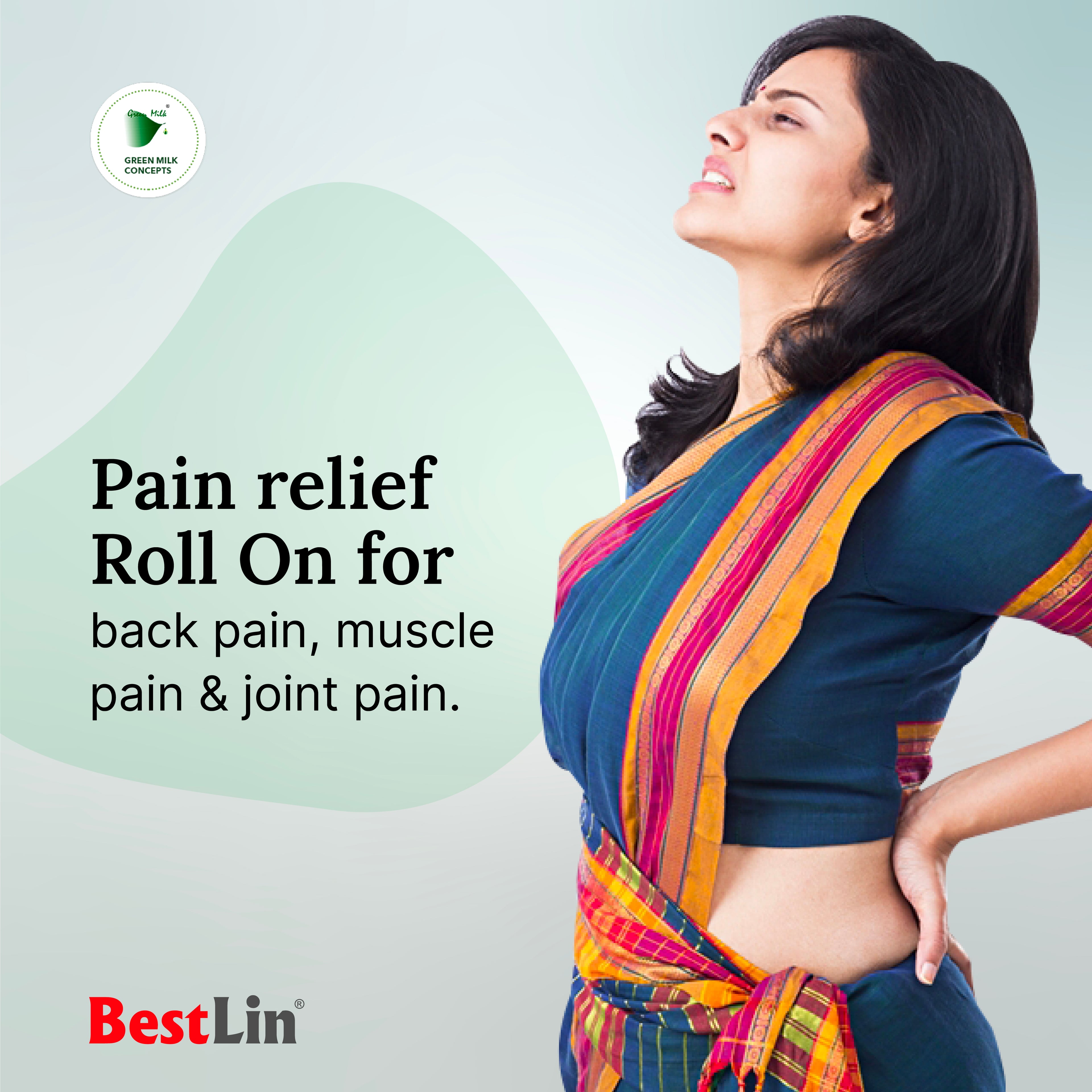 BestLin Ayurvedic Herbal Pain Relief Roll-On – For Joint & Muscle Care (Pack of 2)