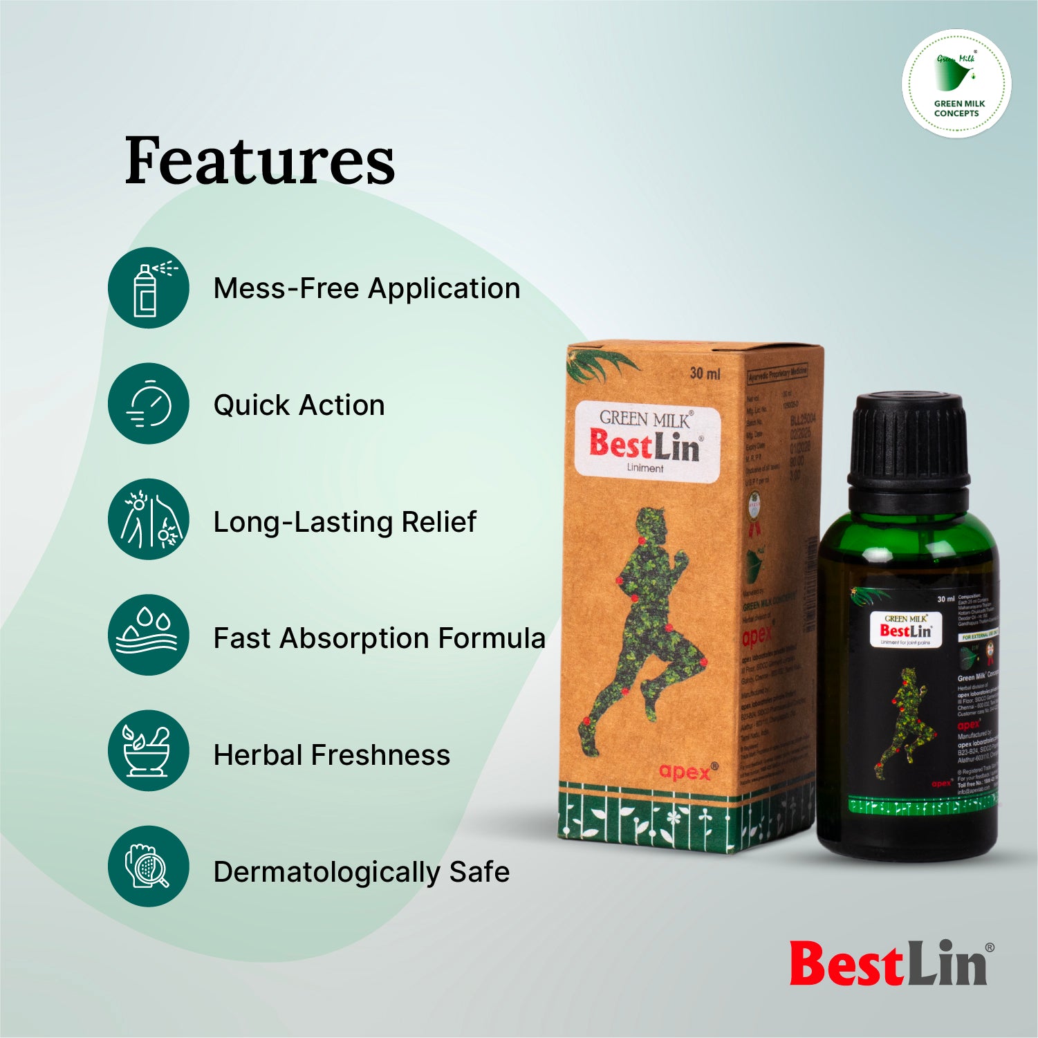 Bestlin Pain Relief Oil (30ml, Buy 4 Get 1 Free) – Ayurvedic Solution for Joint, Muscle & Back Pain
